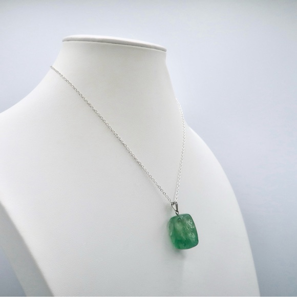 FLUORITE CHUNKY NECKLACE (S925) - Picture 3 of 5